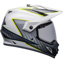 Casque BELL MX-9 Adventure Mips - Dalton Blanc/Jaune Hi-Viz - Dr Rider
