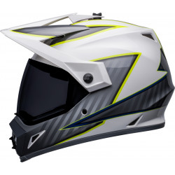 Casque BELL MX-9 Adventure Mips - Dalton Blanc/Jaune Hi-Viz - Dr Rider