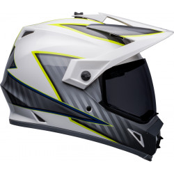 Casque BELL MX-9 Adventure Mips - Dalton Blanc/Jaune Hi-Viz - Dr Rider