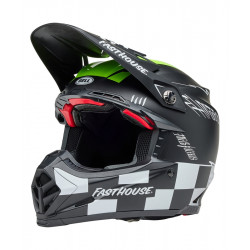 Casque BELL Moto-9S Flex - Fasthouse Smoke Bomb Matte Gloss Black/HiViz Yellow - Dr Rider