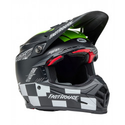 Casque BELL Moto-9S Flex - Fasthouse Smoke Bomb Matte Gloss Black/HiViz Yellow - Dr Rider