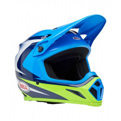 Casque BELL MX-9 Mips - Jackal Gloss Blue/Hi-Viz Yellow - Dr Rider