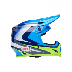Casque BELL MX-9 Mips - Jackal Gloss Blue/Hi-Viz Yellow - Dr Rider