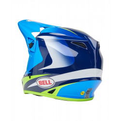 Casque BELL MX-9 Mips - Jackal Gloss Blue/Hi-Viz Yellow - Dr Rider