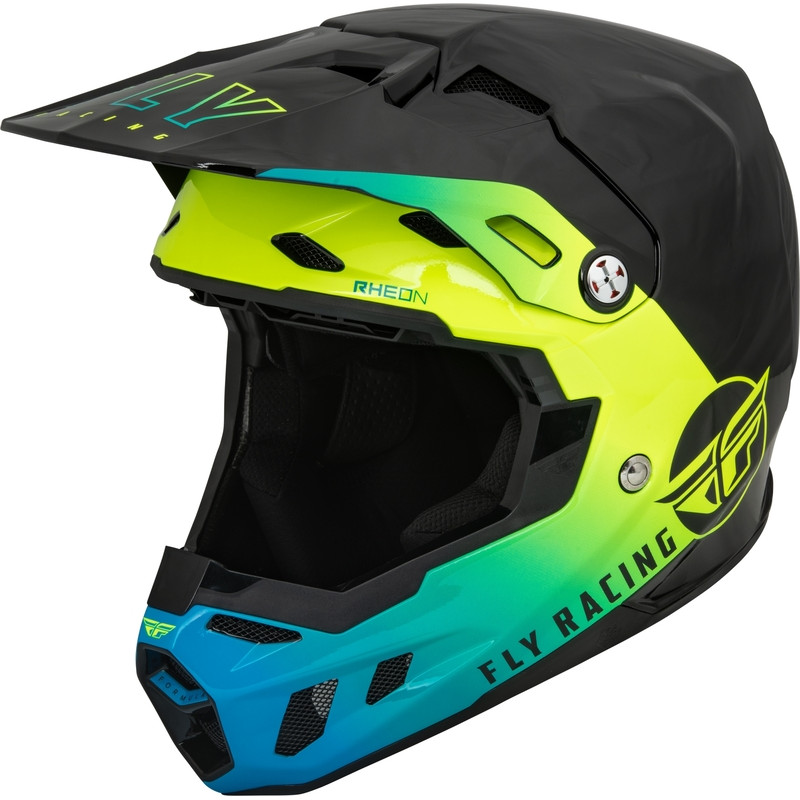 Casque FLY RACING Formula CC Centrum - noir/bleu/jaune fluo - Dr Rider