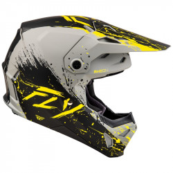 Casque FLY RACING Formula CP Manic - gris mat/noir/jaune - Dr Rider