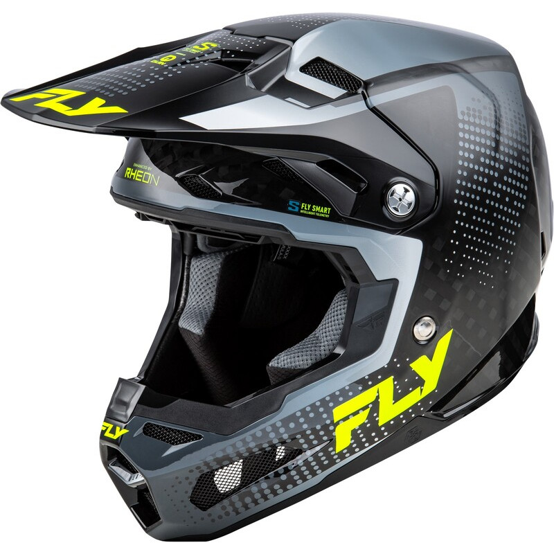 Casque FLY RACING Formula S Carbon Protocol - noir carbone/gris/Hi-Vis - Dr Rider