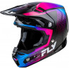 Casque FLY RACING Formula S Carbon Protocol - noir carbone/bleu/rose - Dr Rider