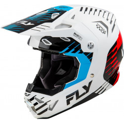 Casque FLY RACING Formula CP Slice - blanc/rouge/cyan - Dr Rider