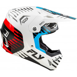Casque FLY RACING Formula CP Slice - blanc/rouge/cyan - Dr Rider