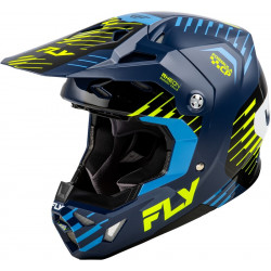 Casque FLY RACING Formula CP Slice - Navy/Hi-Vis/blanc - Dr Rider