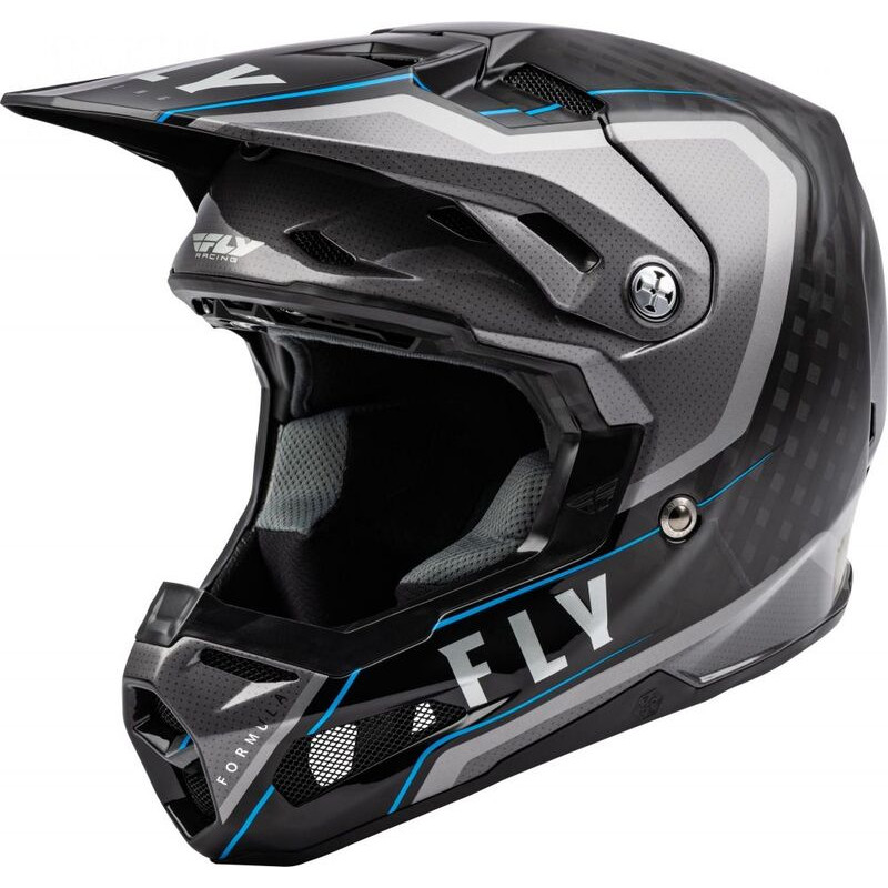 Casque FLY RACING Formula Carbon Axon Noir/Gris/Bleu XL - Dr Rider