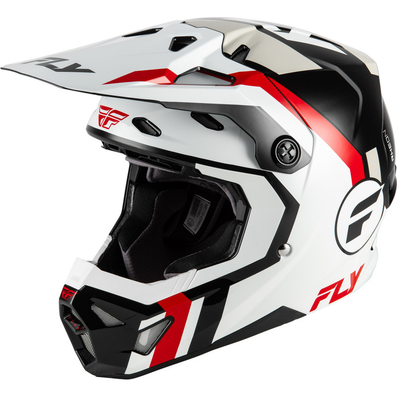 Casque FLY RACING Formula CP Seal - blanc/noir/rouge - Dr Rider