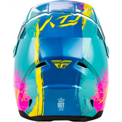 Casque enfant FLY RACING Kinetic Drip - turquoise/rose/jaune - Dr Rider