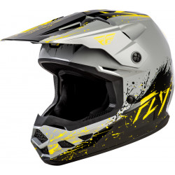 Casque enfant FLY RACING Kinetic Drip - gris/noir/jaune - Dr Rider