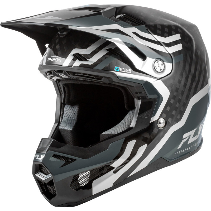 Casque FLY RACING Formula S Carbon Byte - Black Carbon/gris/argent - Dr Rider