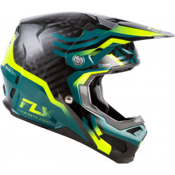 Casque FLY RACING Formula S Carbon Byte - Black Carbon/Teal/Lime - Dr Rider