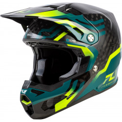 Casque FLY RACING Formula S Carbon Byte - Black Carbon/Teal/Lime - Dr Rider