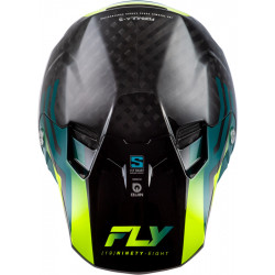 Casque FLY RACING Formula S Carbon Byte - Black Carbon/Teal/Lime - Dr Rider