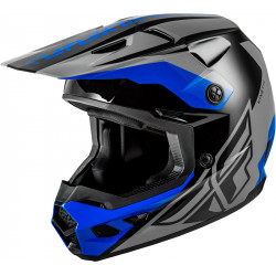 Casque FLY RACING Kinetic Crest - gris/noir/bleu - Dr Rider