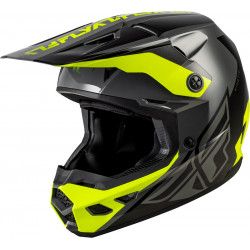 Casque FLY RACING Kinetic Crest - gris/noir/jaune fluo - Dr Rider