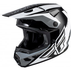 Casque FLY RACING Kinetic Crest - noir/blanc/gris - Dr Rider