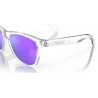 Lunettes de soleil OAKLEY Frogskins - verres Prizm Violet, monture Polished  Clear | Dr Rider