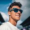Lunettes de soleil OAKLEY Frogskins™ Hybrid Fabio Quartararo Signature Series Matte Acid Blue - verres Prizm Sapphire | Dr Rider