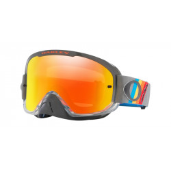 Masque OAKLEY O Frame 2.0 Pro MX - TLD Grey Stripes écran Fire Iridium | Dr Rider