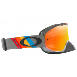 Masque OAKLEY O Frame 2.0 Pro MX - TLD Grey Stripes écran Fire Iridium | Dr Rider