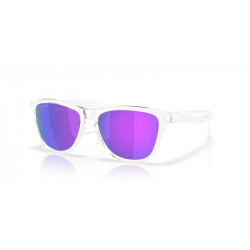 Lunettes de soleil OAKLEY Frogskins S Polished Clear - verres Prizm Violet | Dr Rider