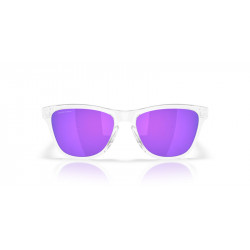 Lunettes de soleil OAKLEY Frogskins S Polished Clear - verres Prizm Violet | Dr Rider
