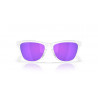 Lunettes de soleil OAKLEY Frogskins S Polished Clear - verres Prizm Violet | Dr Rider