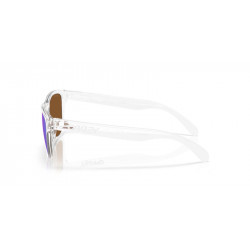 Lunettes de soleil OAKLEY Frogskins S Polished Clear - verres Prizm Violet | Dr Rider