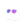 Lunettes de soleil OAKLEY Frogskins S Polished Clear - verres Prizm Violet | Dr Rider