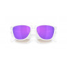 Lunettes de soleil OAKLEY Frogskins S Polished Clear - verres Prizm Violet | Dr Rider