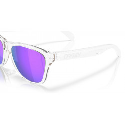 Lunettes de soleil OAKLEY Frogskins S Polished Clear - verres Prizm Violet | Dr Rider