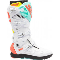Bottes SIDI Crossfire 3 SRS - blanc/Mint/Coral - Dr Rider