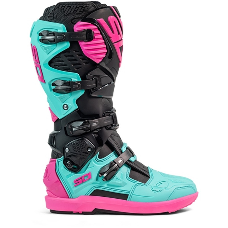 Bottes SIDI Crossfire 3 SRS - noir / Menthe / rose - Dr Rider