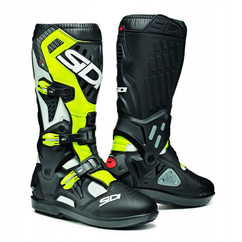 Bottes SIDI Atojo SRS - blanc/jaune - Dr Rider