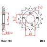 FRNT SPRCKET STEEL 520-13T HON - 12122486 - Dr Rider