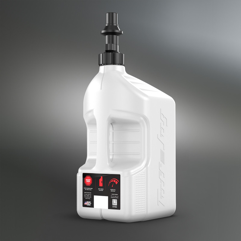 Bidon d'essence TUFF JUG blanc avec bouchon Ripper 5G/20L - Dr Rider