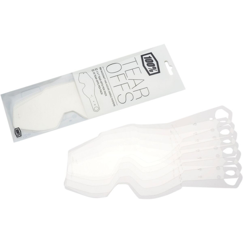 Tear-Offs masque cross 100% RACECRAFT 1 / ACCURI 1 / STRATA 1 - Laminés - Dr Rider
