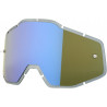 Écran masque cross 100% PLUS - Anti-Buée avec Picots Miroir Bleu - Dr Rider