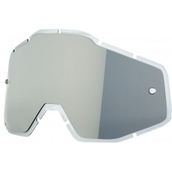 Écran masque cross 100% PLUS - Anti-Buée avec Picots Miroir Argent - Dr Rider