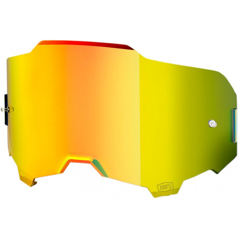 Écran masque cross 100% ARMEGA Miroir Or - Dr Rider