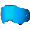 Écran masque cross 100% ARMEGA Miroir Bleu - Dr Rider
