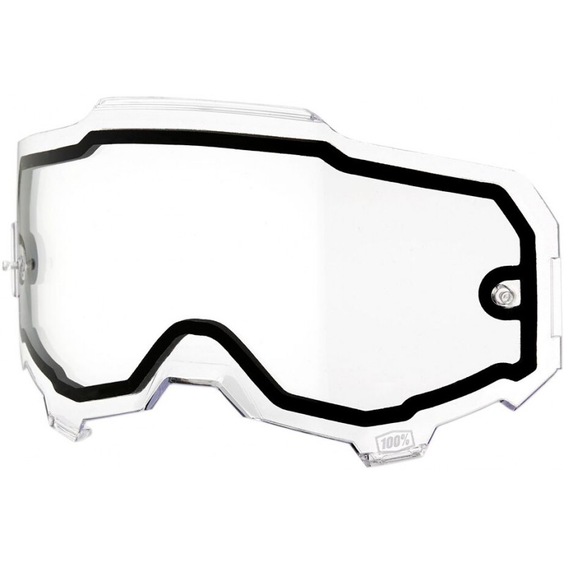 Écran masque cross 100% ARMEGA - Double Écran Transparent - Dr Rider