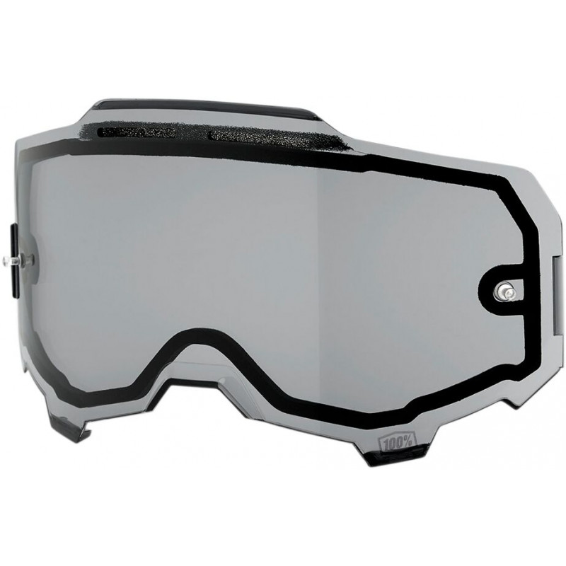 Écran masque cross 100% ARMEGA - Double Écran Ventilé Smoke - Dr Rider