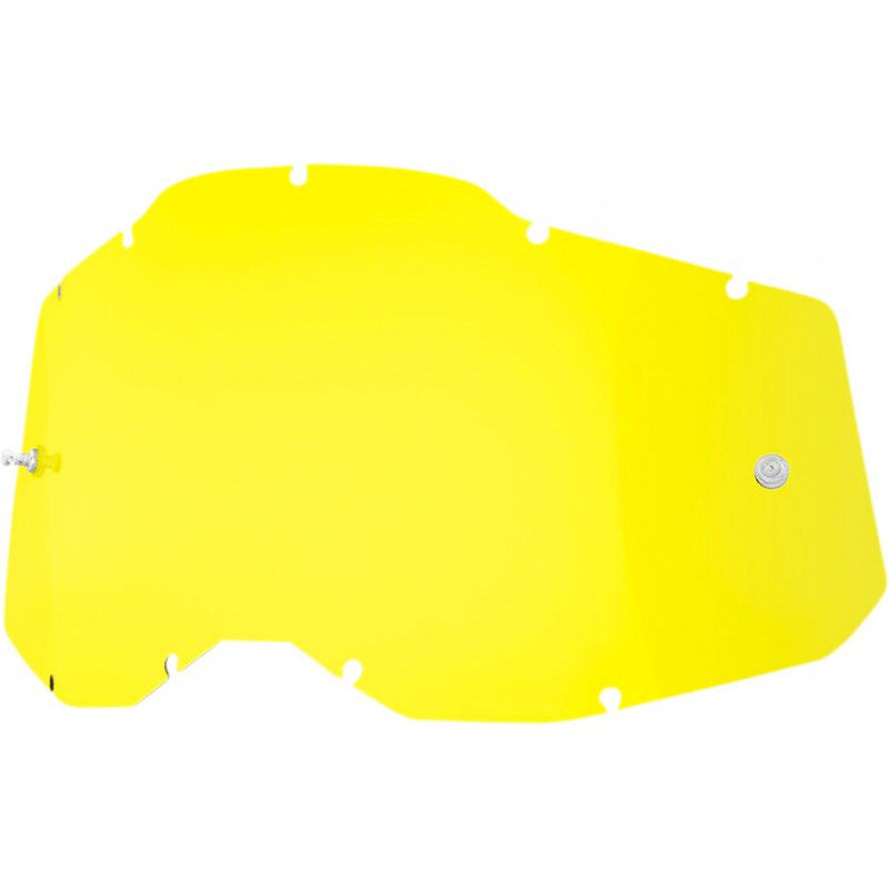 Écran masque cross 100% RACECRAFT 2 / ACCURI 2 / STRATA 2 Jaune - Dr Rider